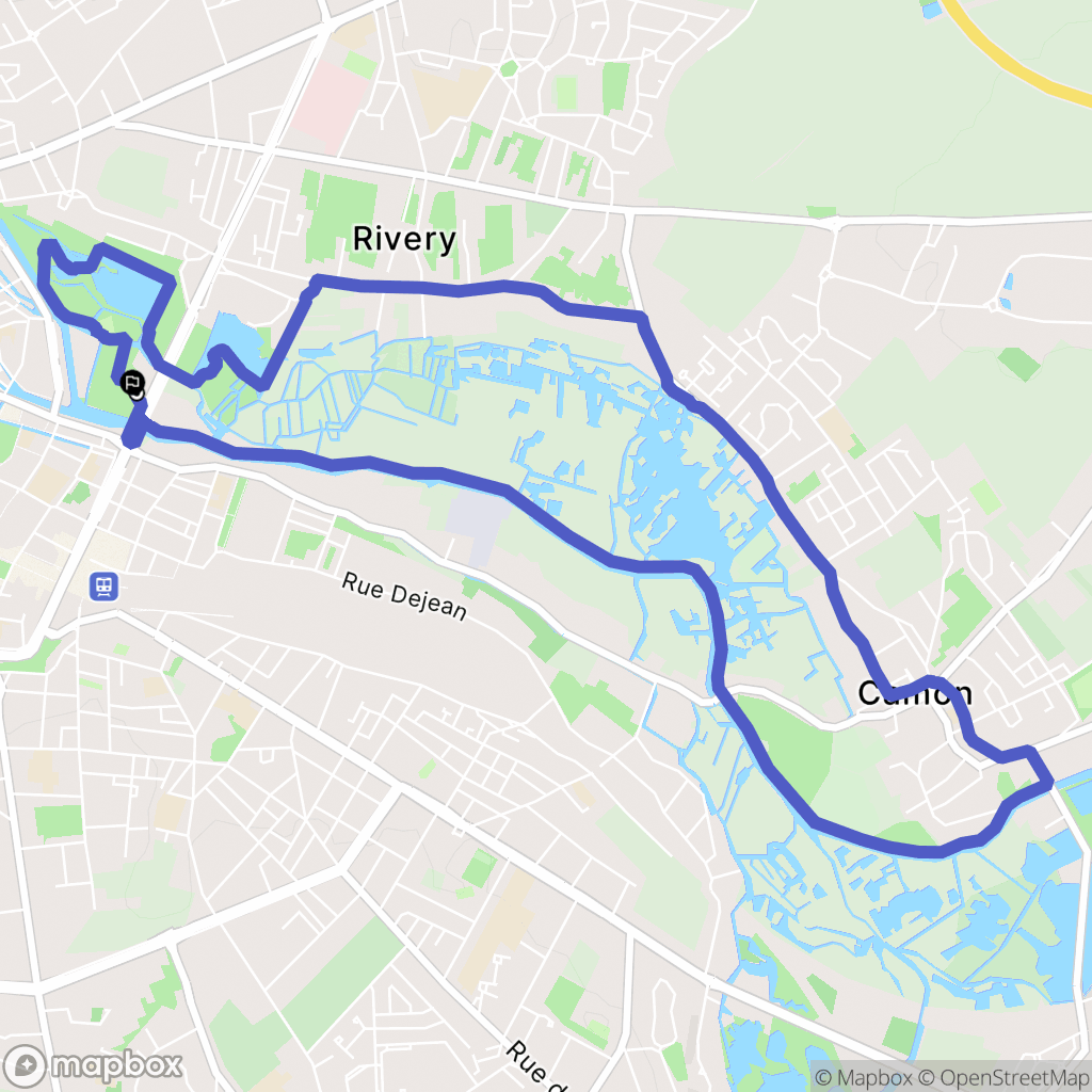 Amiens : carte du parcours de randonnée - France