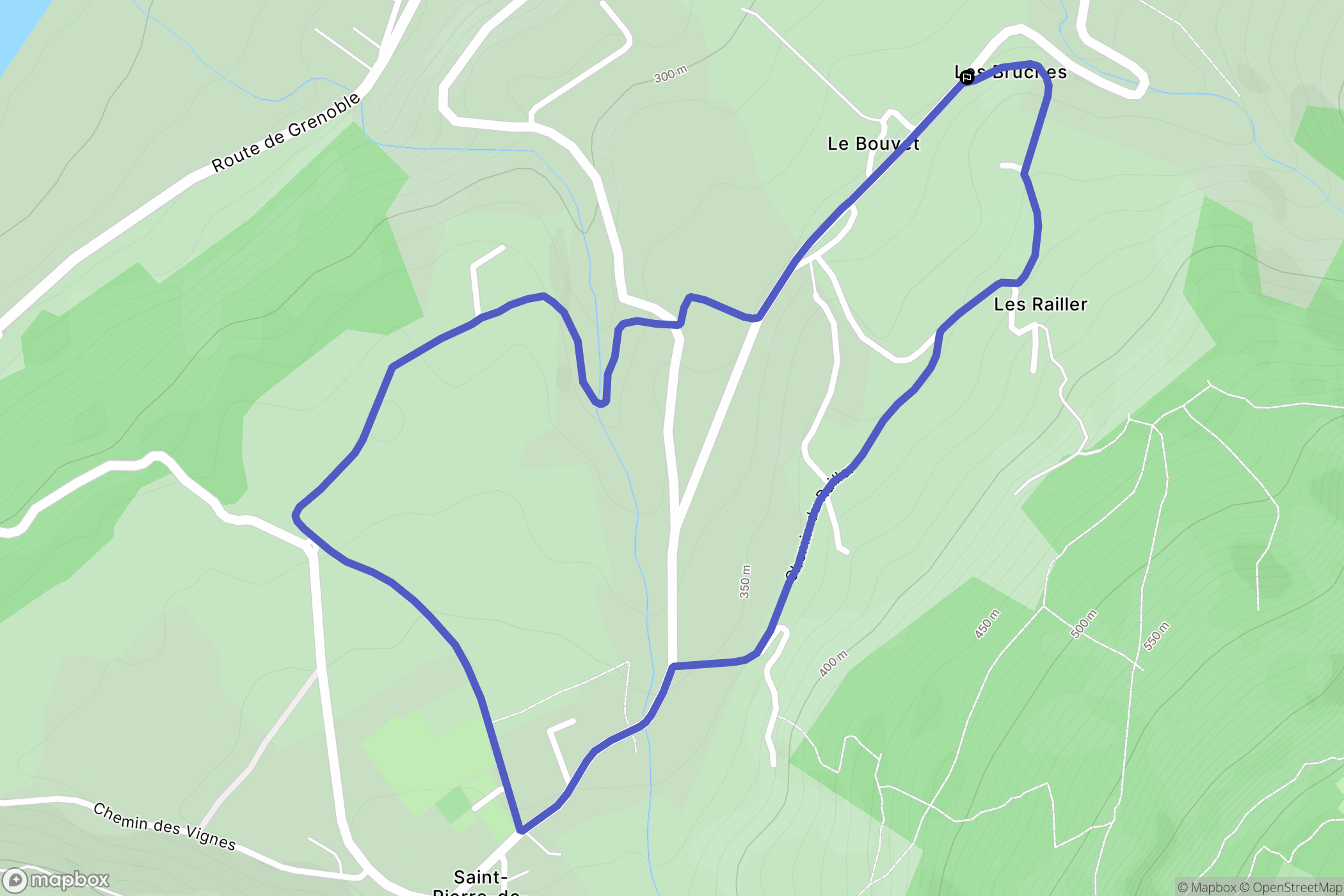 Saint-Pierre-de-Chérennes : carte du parcours de randonnée - France