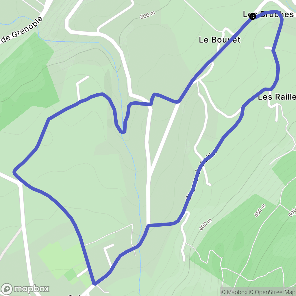 Saint-Pierre-de-Chérennes : carte du parcours de randonnée - France