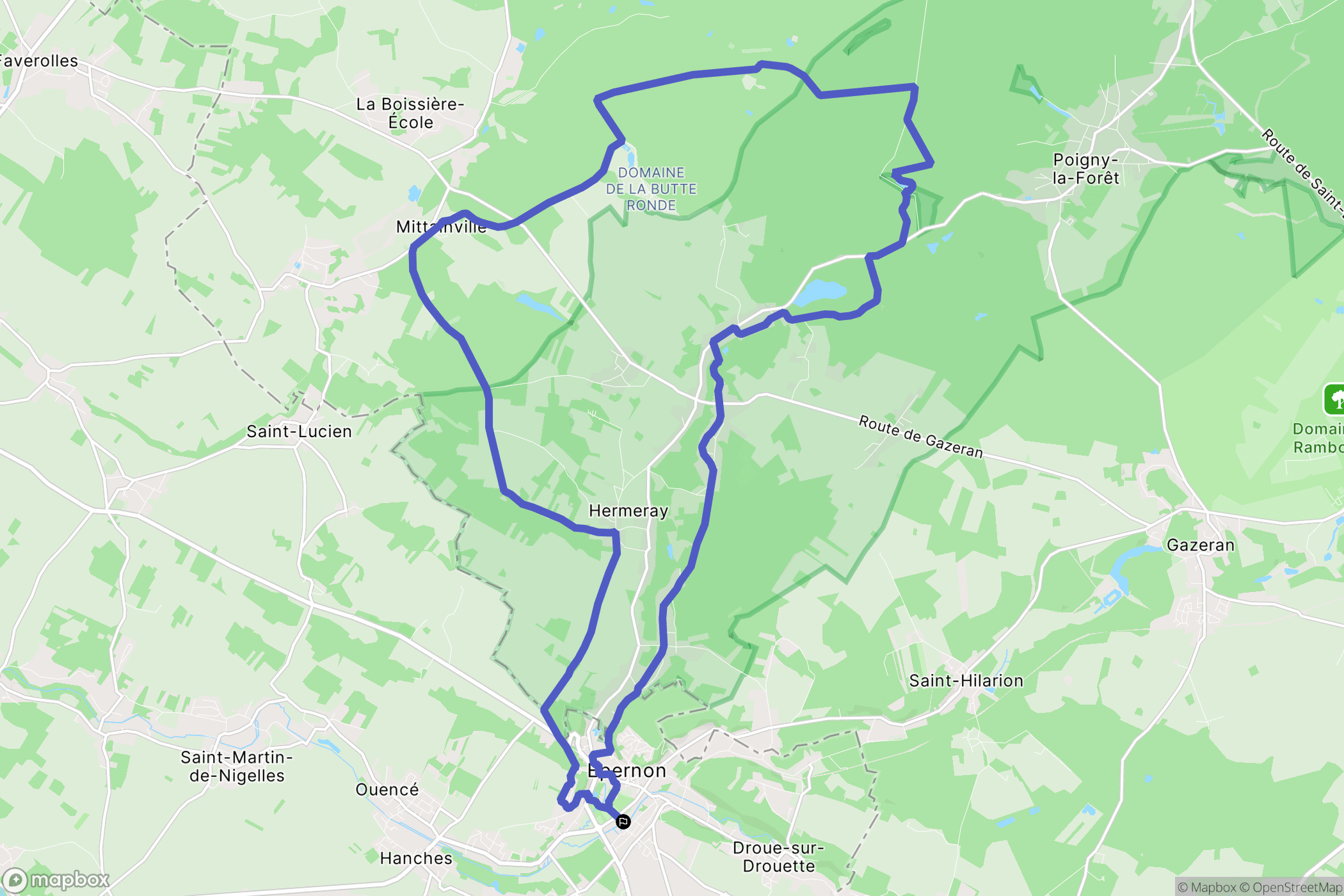Epernon. : carte du parcours de randonnée - France