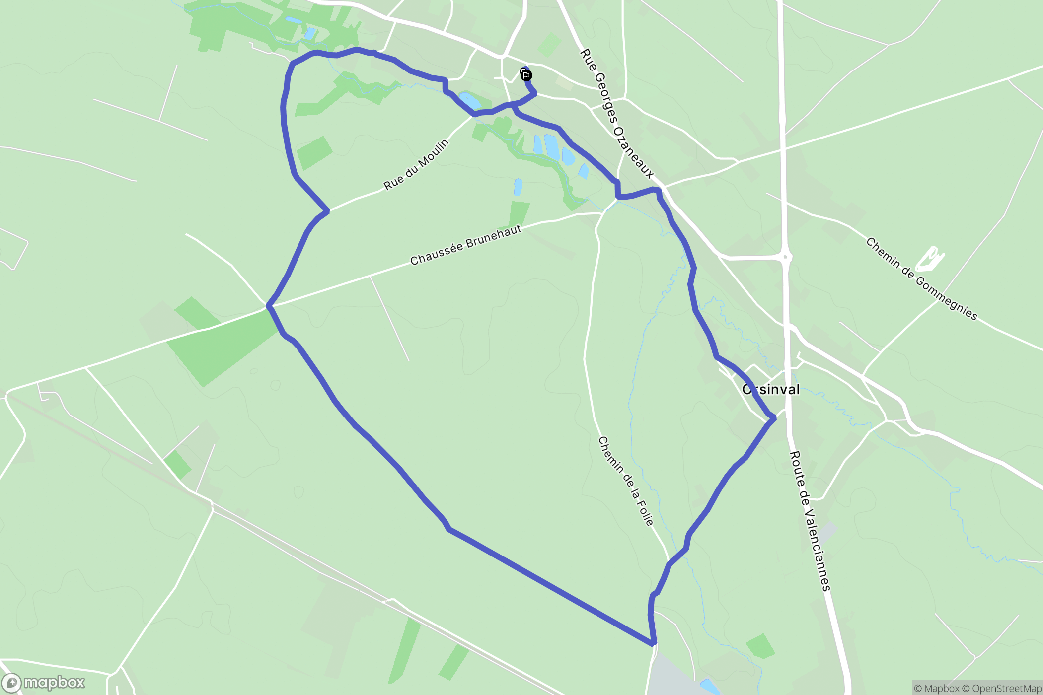 Villers-Pol : carte du parcours de randonnée - France