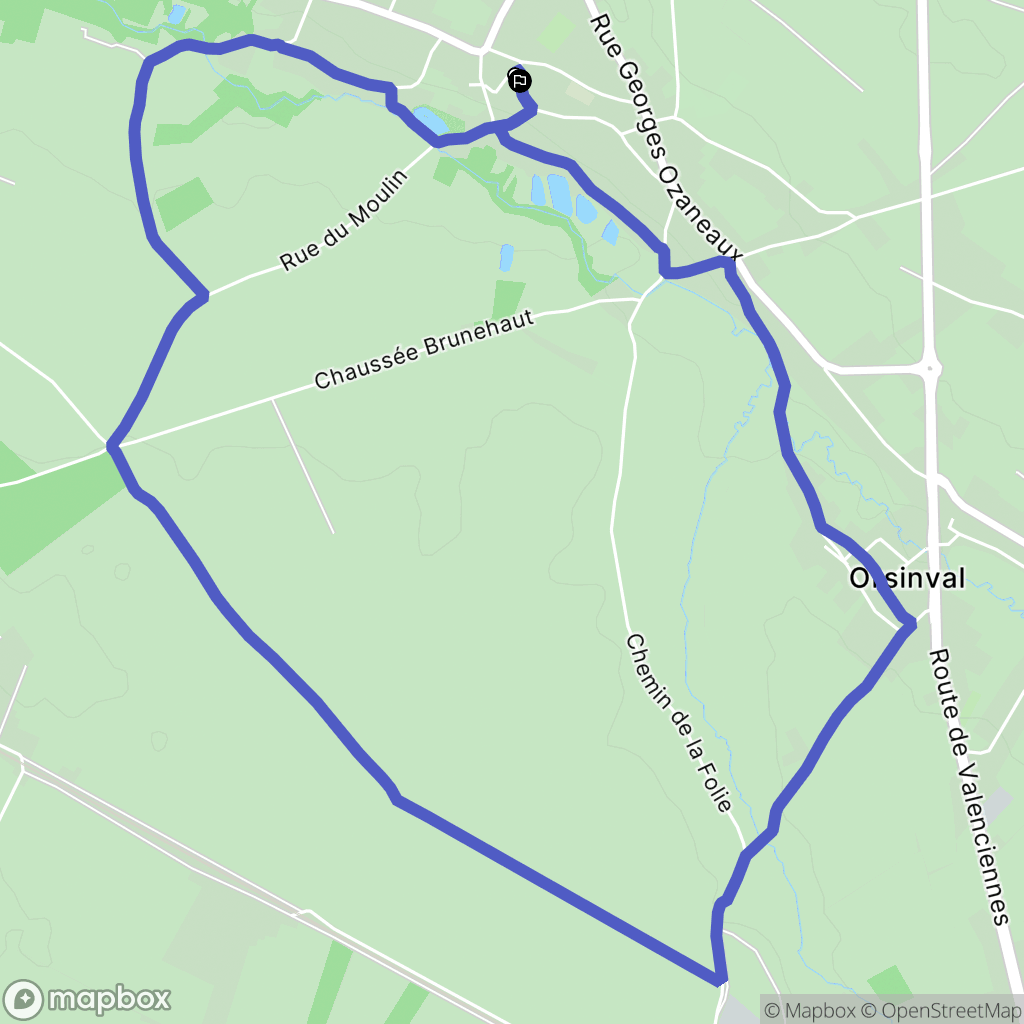 Villers-Pol : carte du parcours de randonnée - France