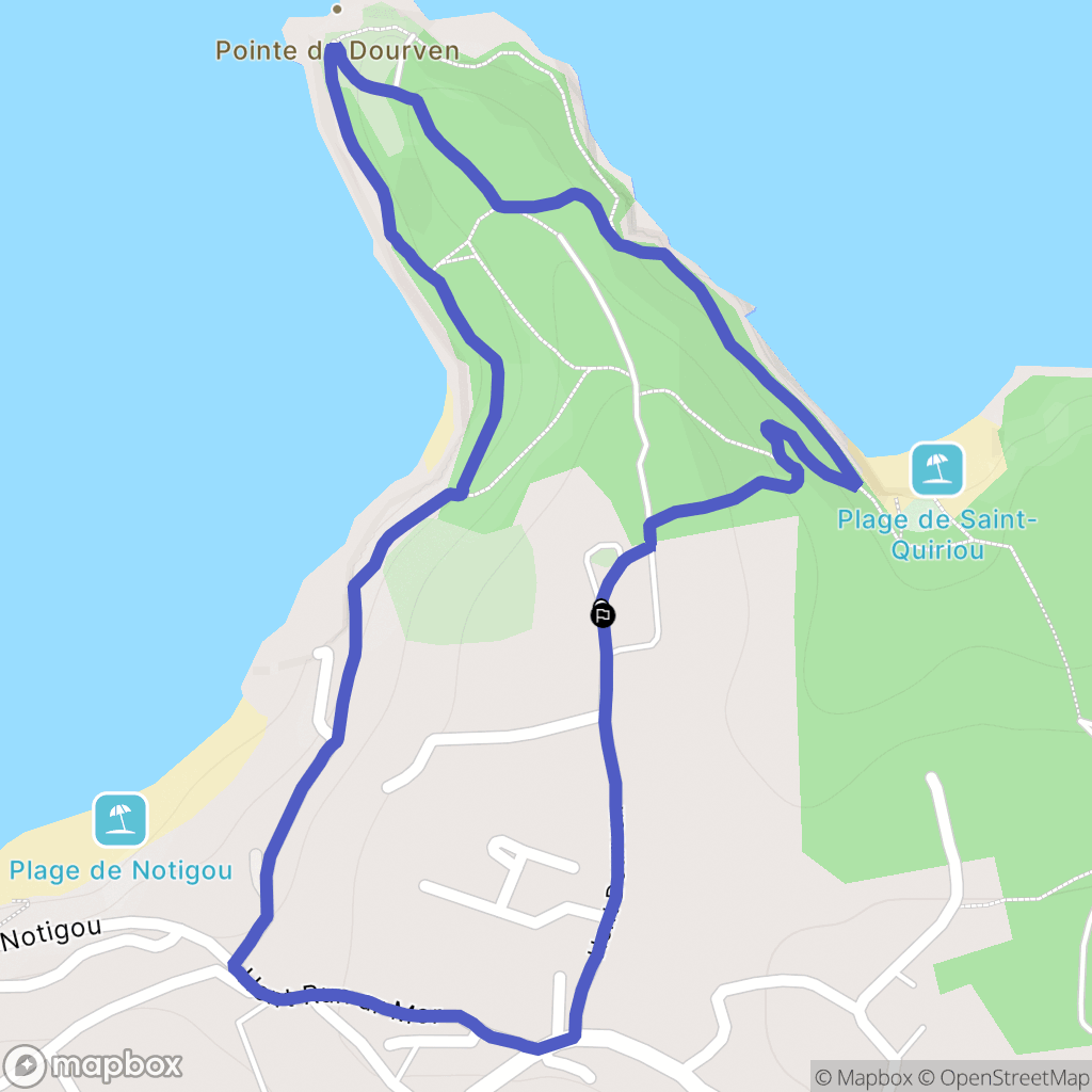 Trédrez-Locquémeau : carte du parcours de randonnée - France