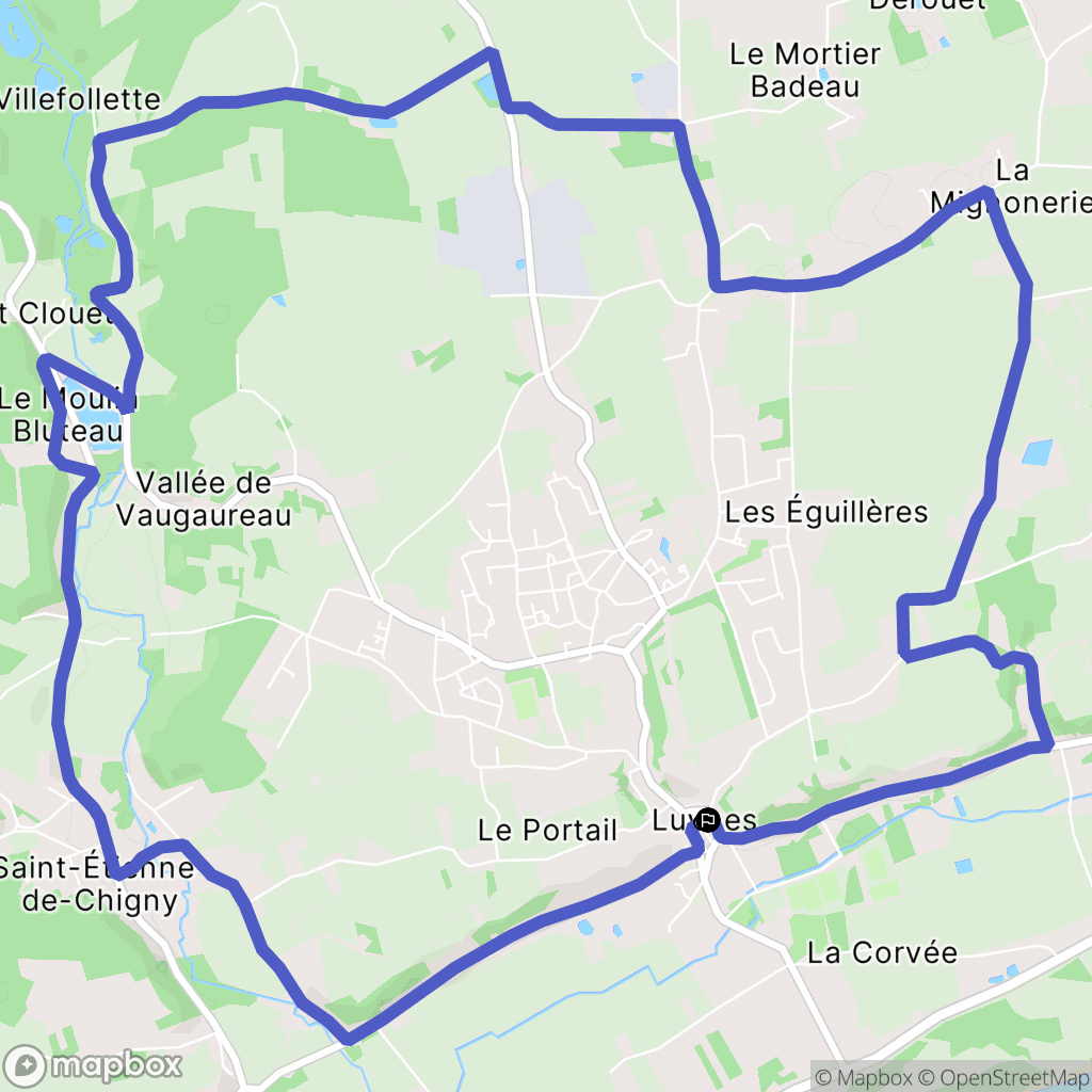 Luynes : carte du parcours de randonnée - France