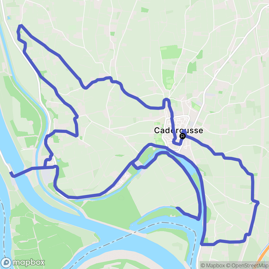 Caderousse : carte du parcours de randonnée - France