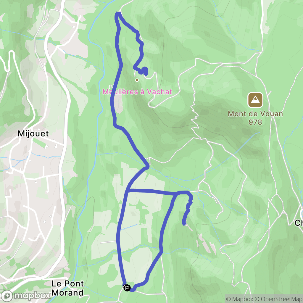 Fillinges : carte du parcours de randonnée - France