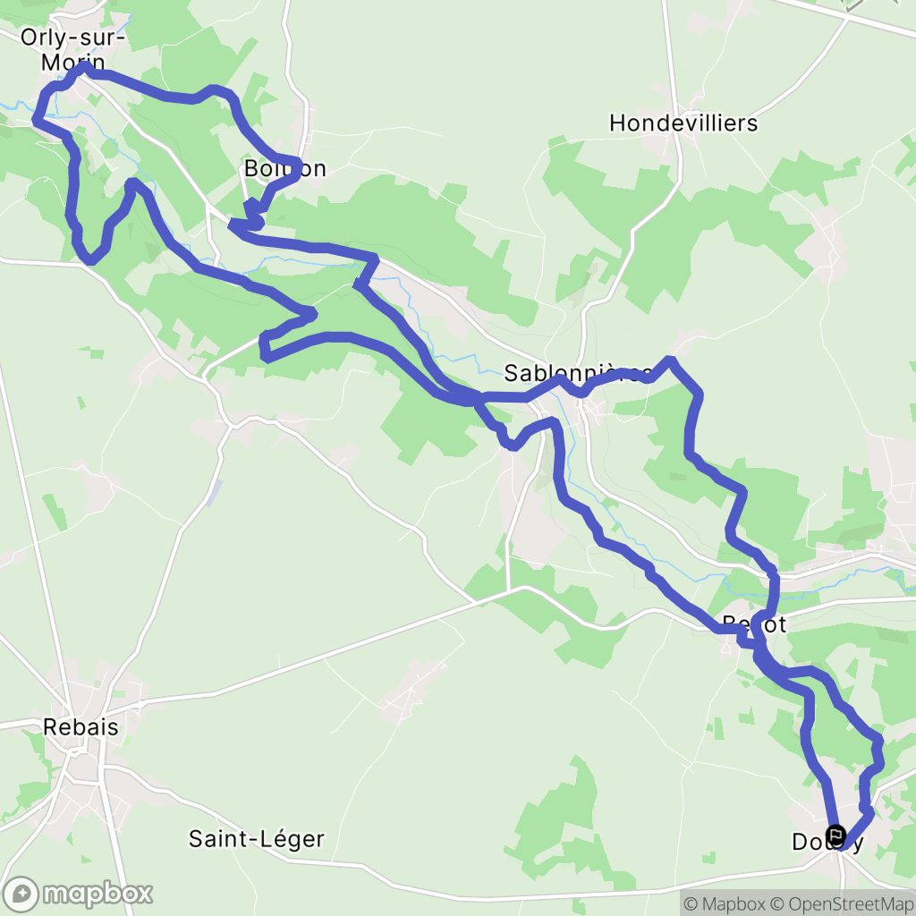 Bellot : carte du parcours de randonnée - France