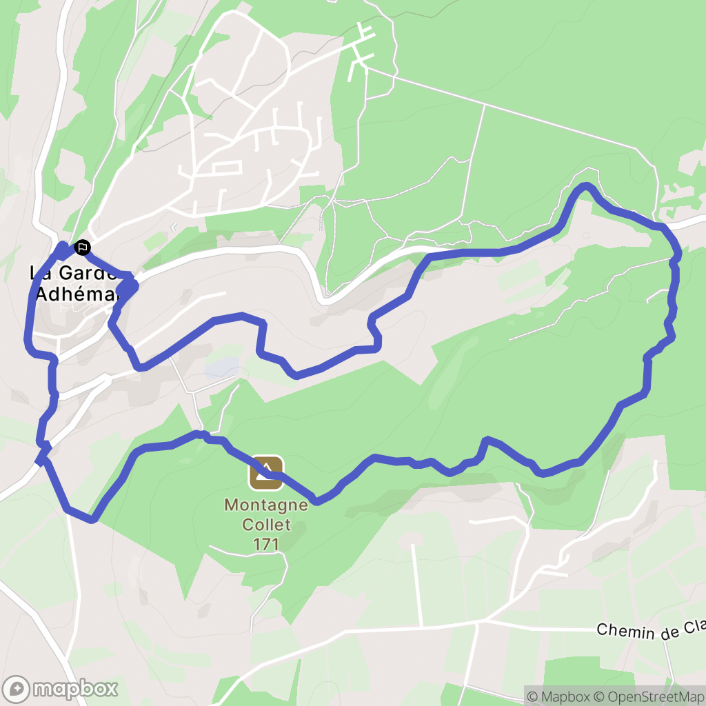 La Garde-Adhémar : carte du parcours de randonnée - France