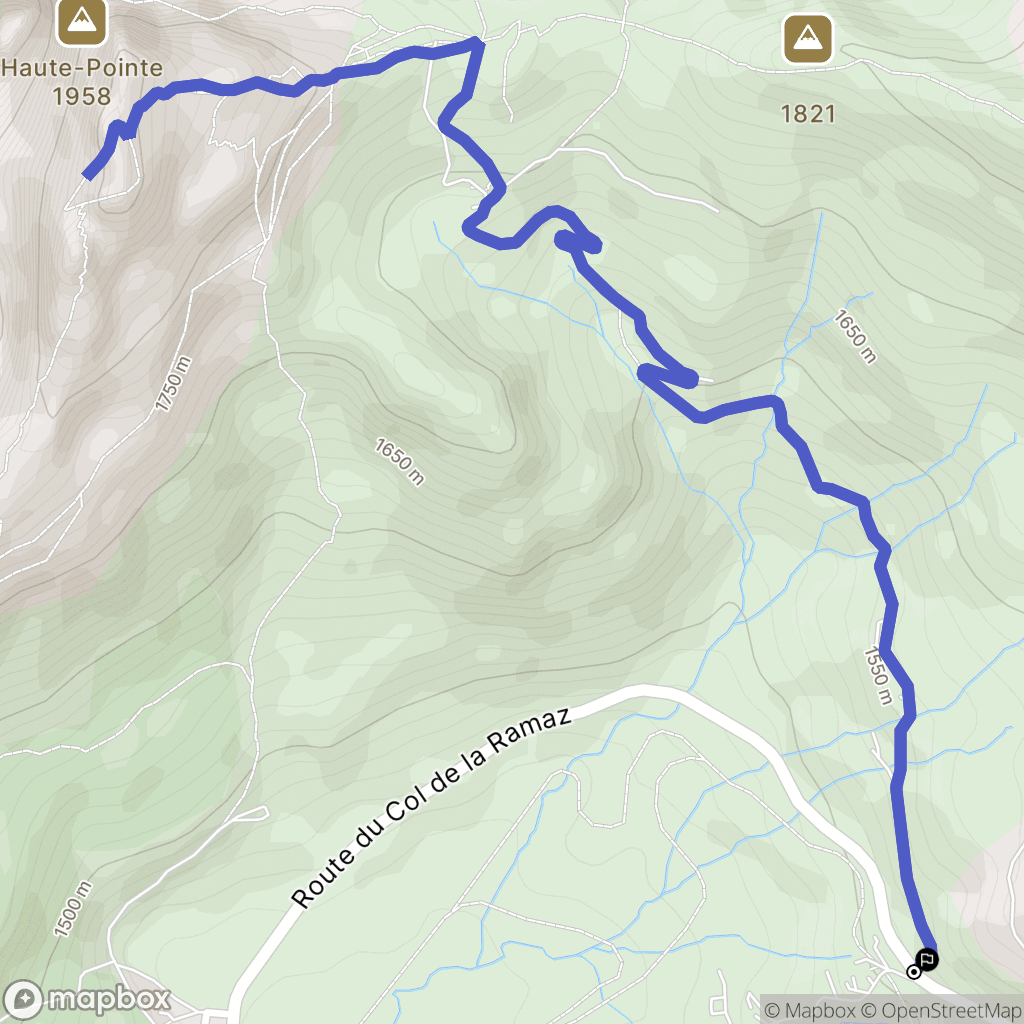 Mieussy : carte du parcours de randonnée - France
