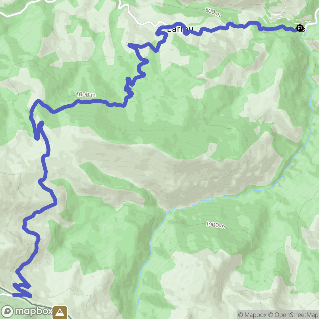 Larrau : carte du parcours de randonnée - France