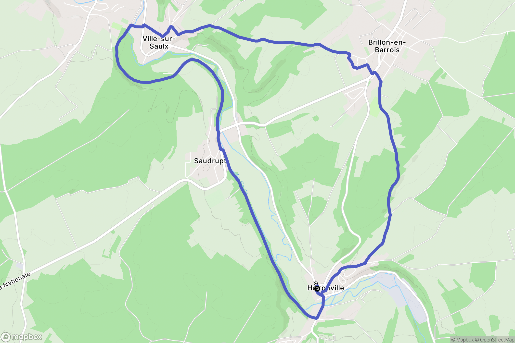 Haironville : carte du parcours de randonnée - France