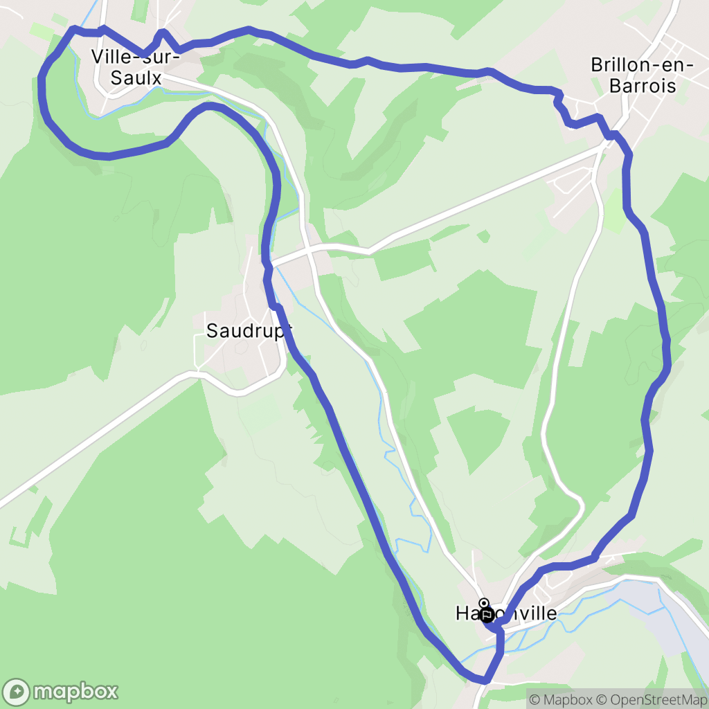 Haironville : carte du parcours de randonnée - France