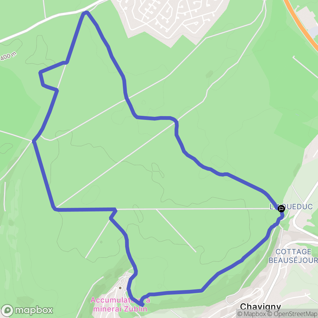 Chavigny : carte du parcours de randonnée - France