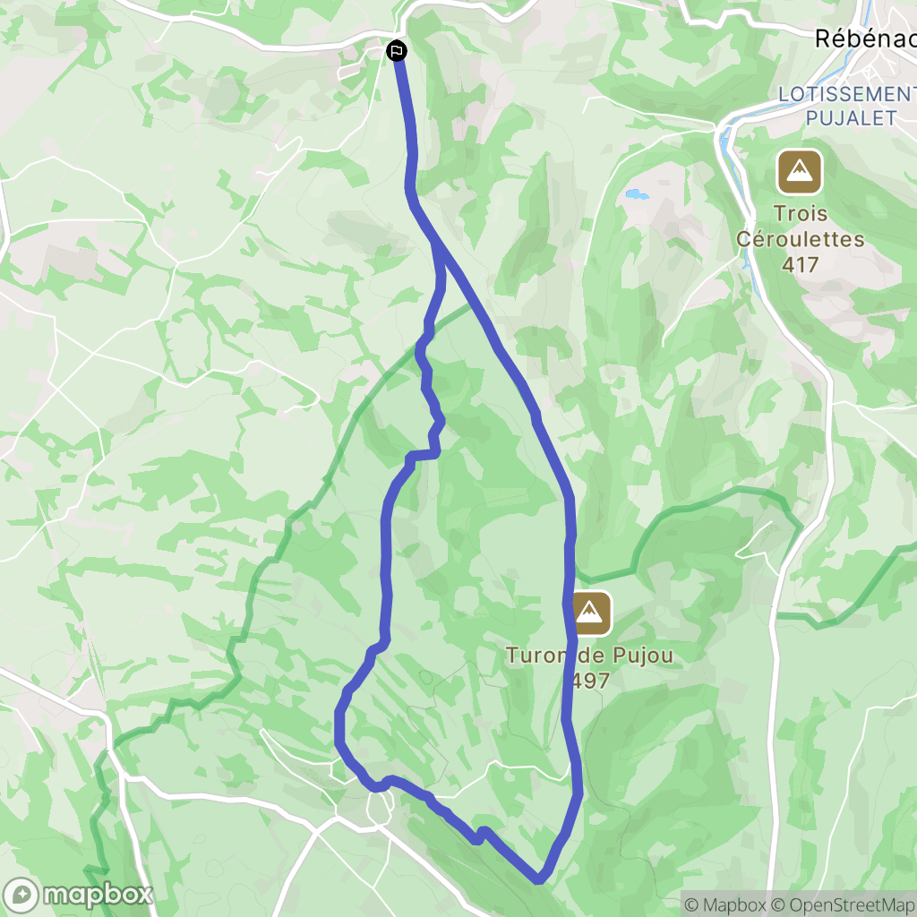 Bescat : carte du parcours de randonnée - France