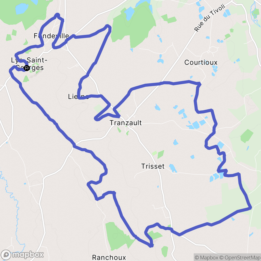 Lys-Saint-Georges : carte du parcours de randonnée - France