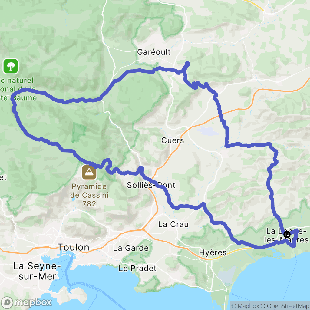 La Londe-les-Maures : carte du parcours de randonnée - France