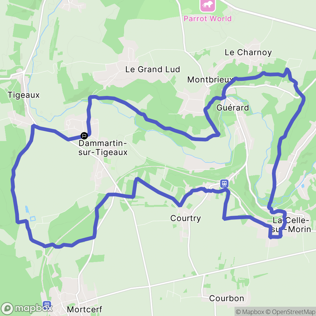 Dammartin-sur-Tigeaux : carte du parcours de randonnée - France