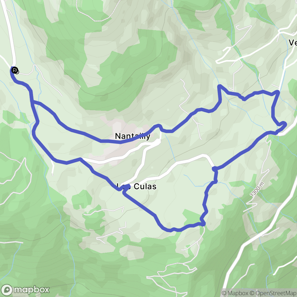 Le Groulou, Hauteluce : carte du parcours de randonnée - France