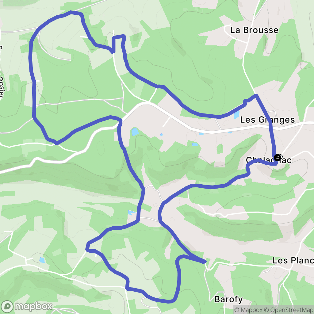 Chalagnac : carte du parcours de randonnée - France