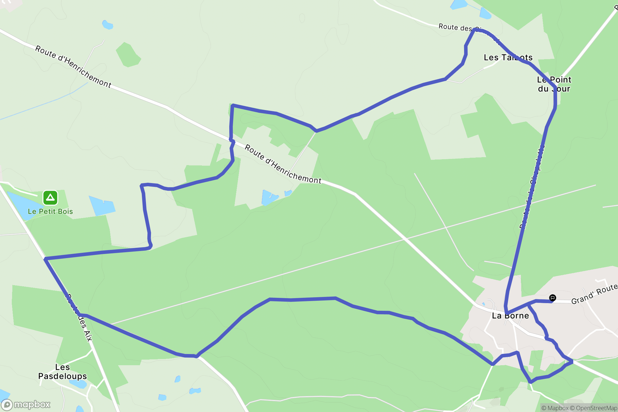 Henrichemont : carte du parcours de randonnée - France