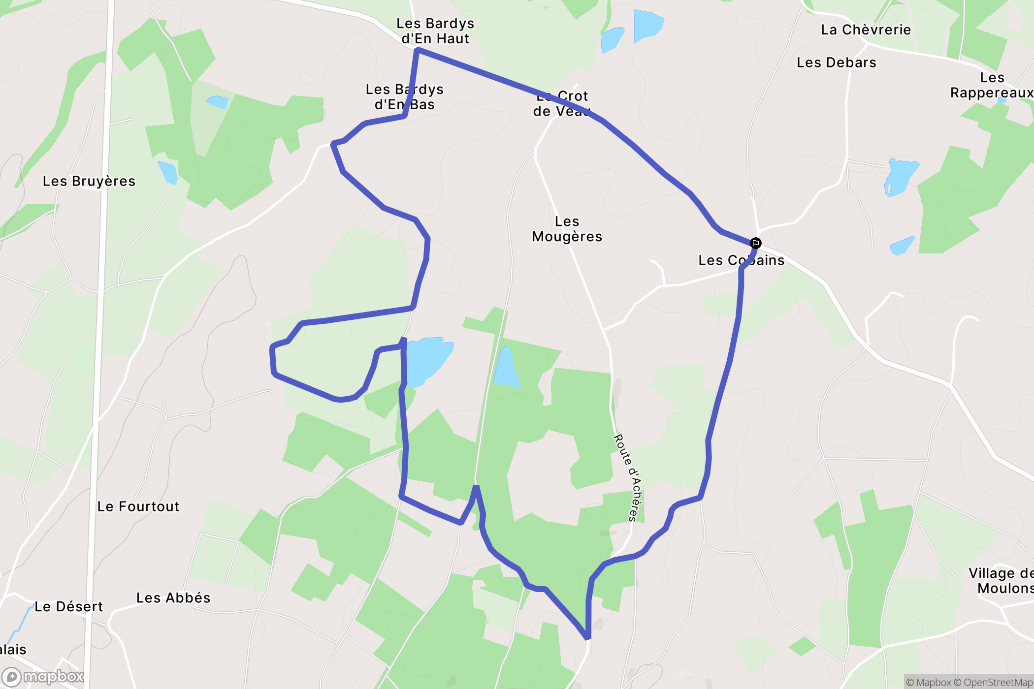 Menetou-Salon : carte du parcours de randonnée - France