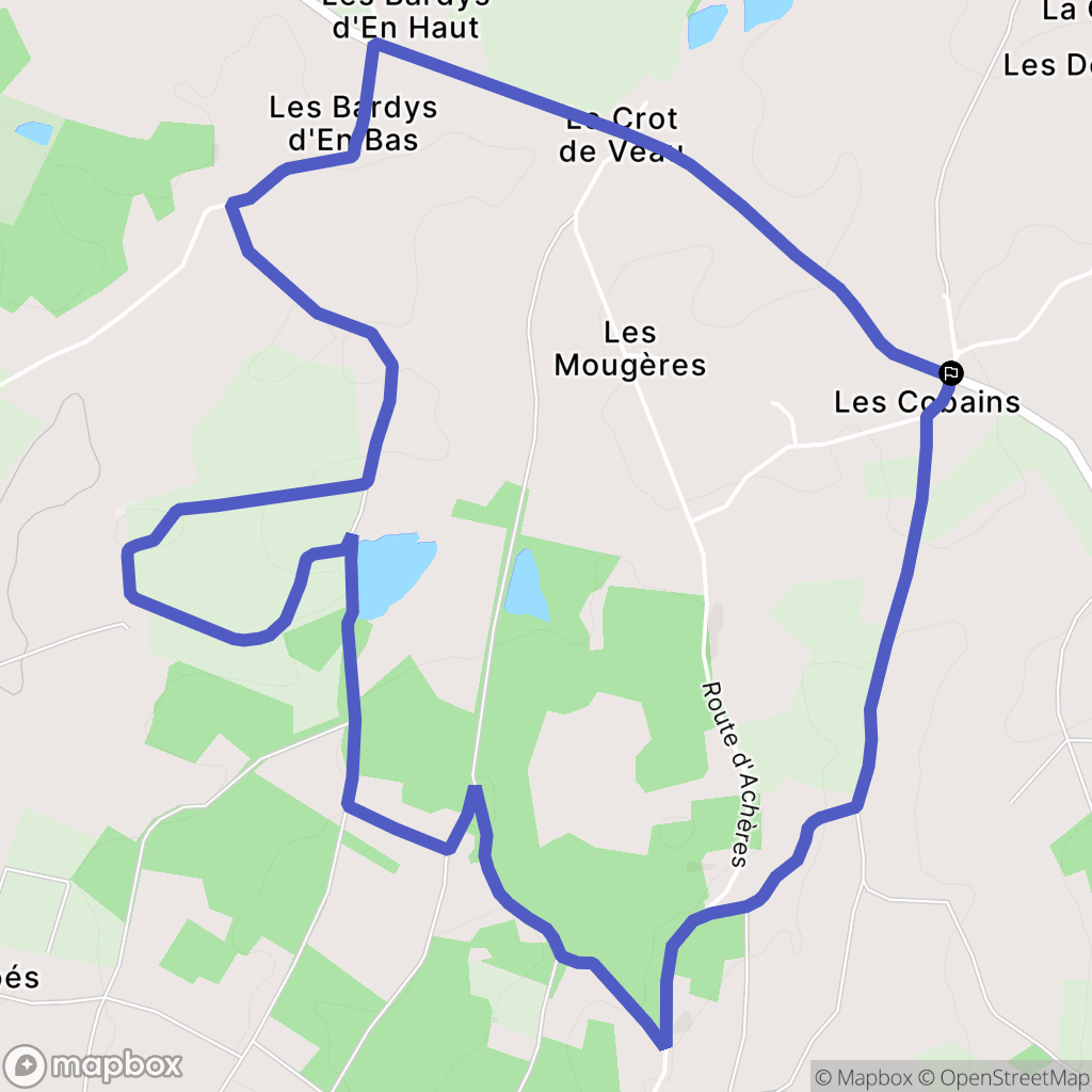 Menetou-Salon : carte du parcours de randonnée - France