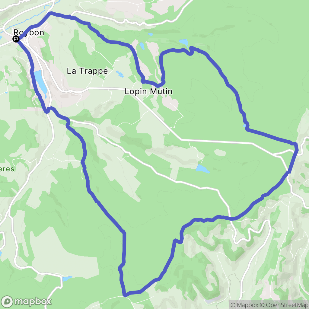 Roybon : carte du parcours de randonnée - France