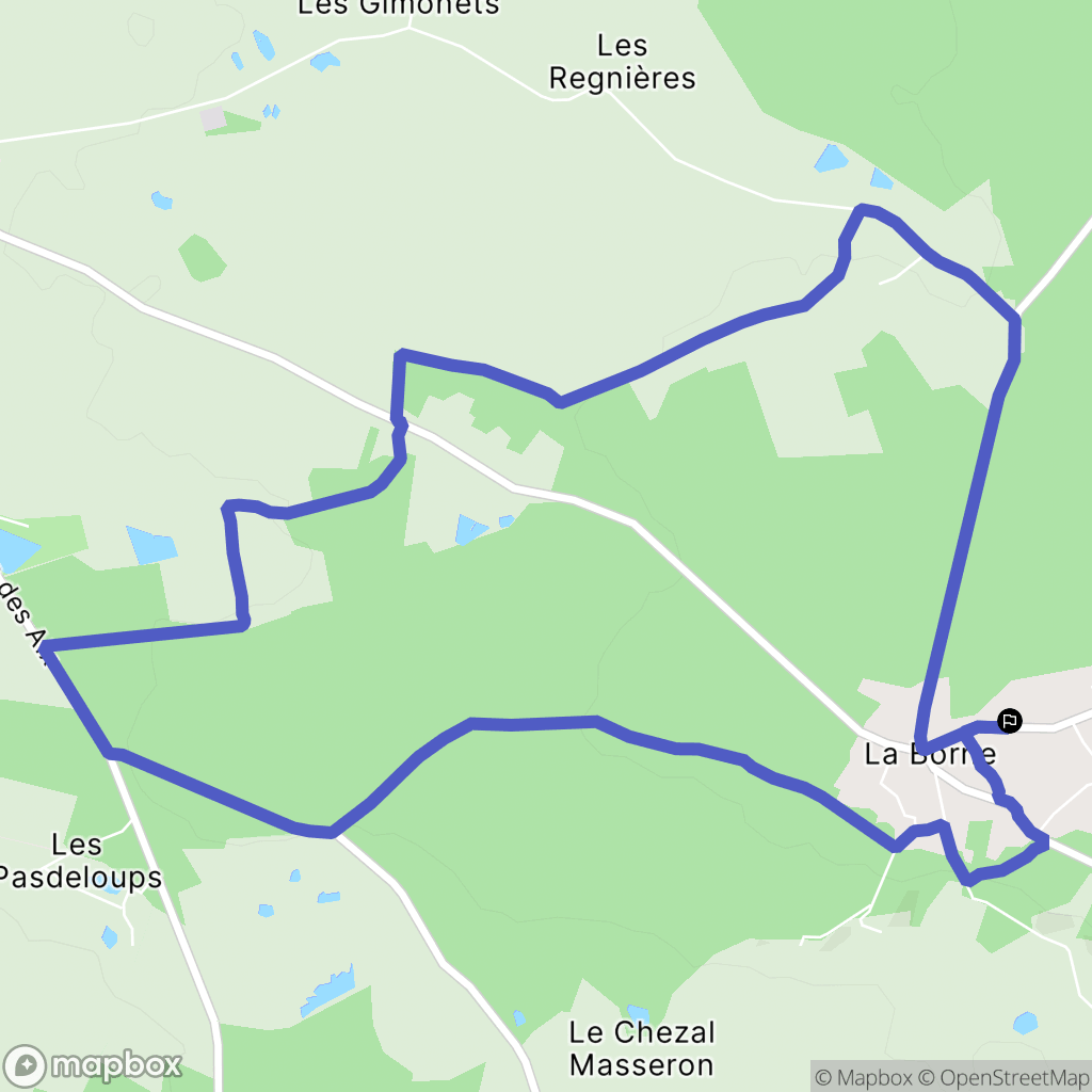 Henrichemont : carte du parcours de randonnée - France
