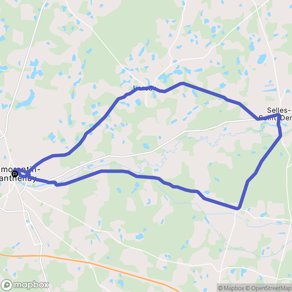 Romorantin-Lanthenay : carte du parcours de randonnée - France