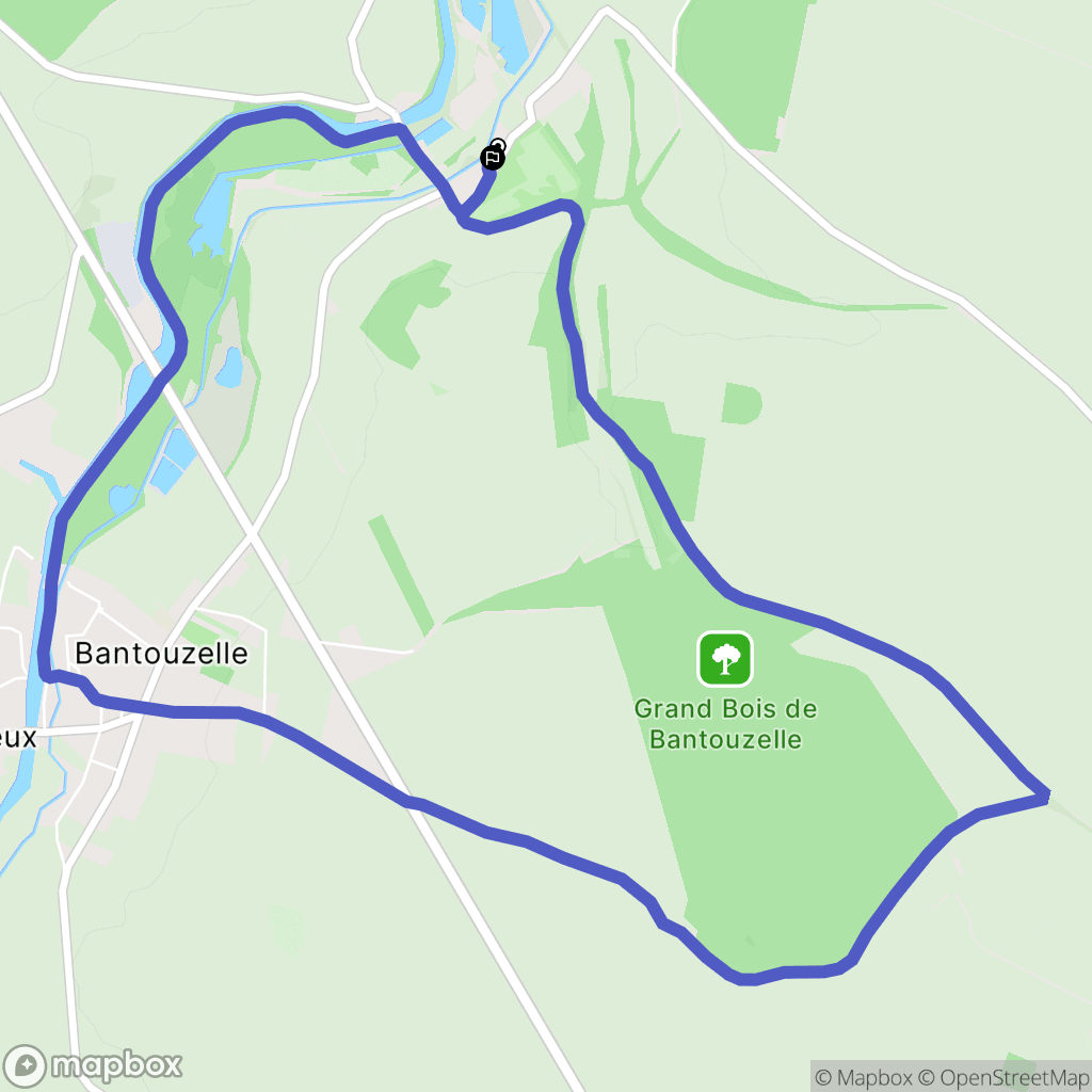 Les Rues-des-Vignes : carte du parcours de randonnée - France