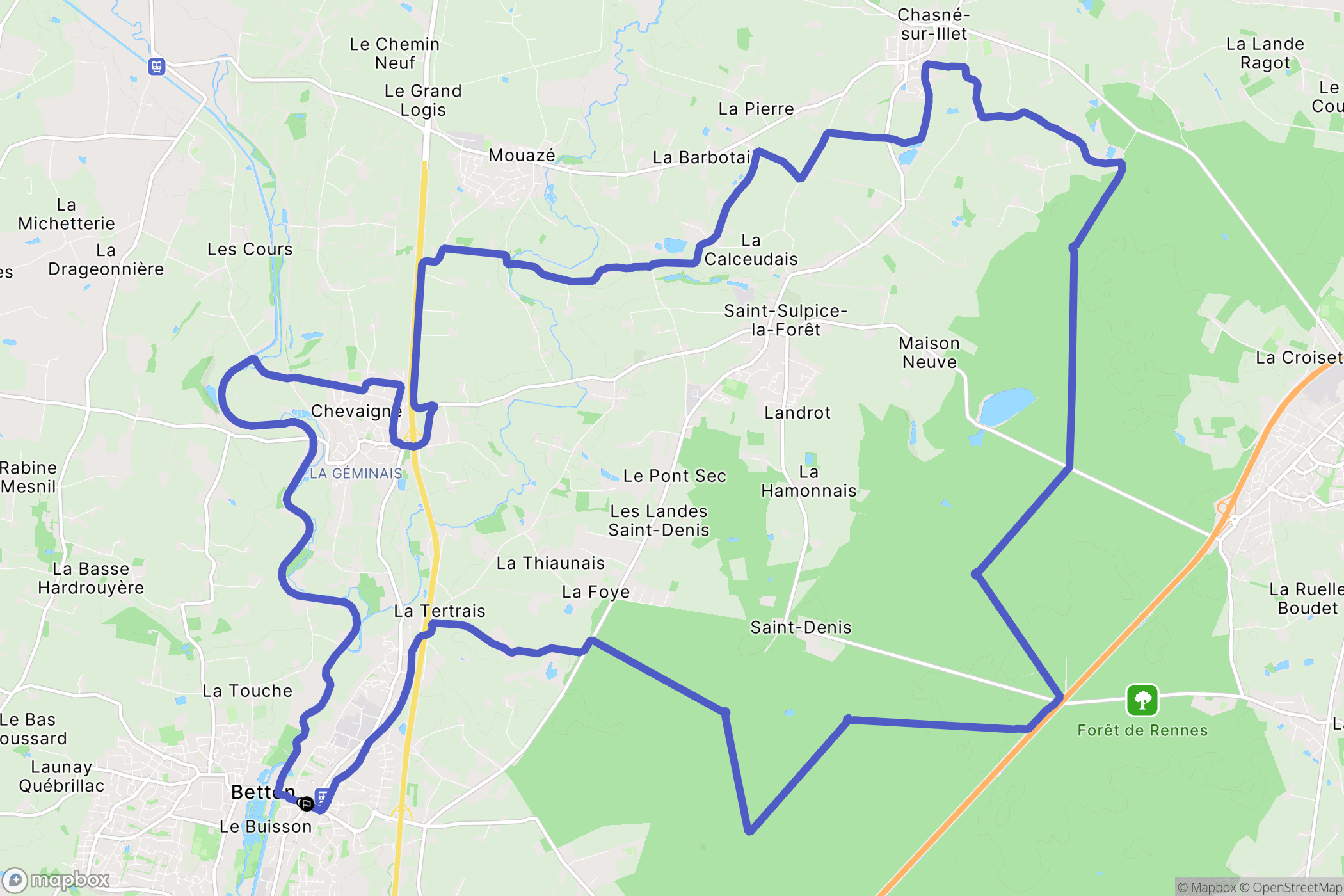 Betton: routekaart voor buitenactiviteiten - France
