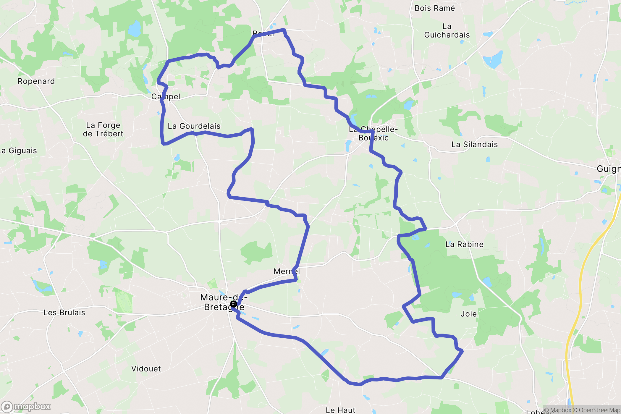 Val d'Anast : carte du parcours de randonnée - France
