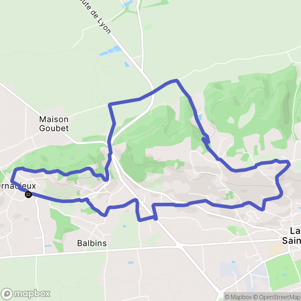 Ornacieux-Balbins : carte du parcours de randonnée - France