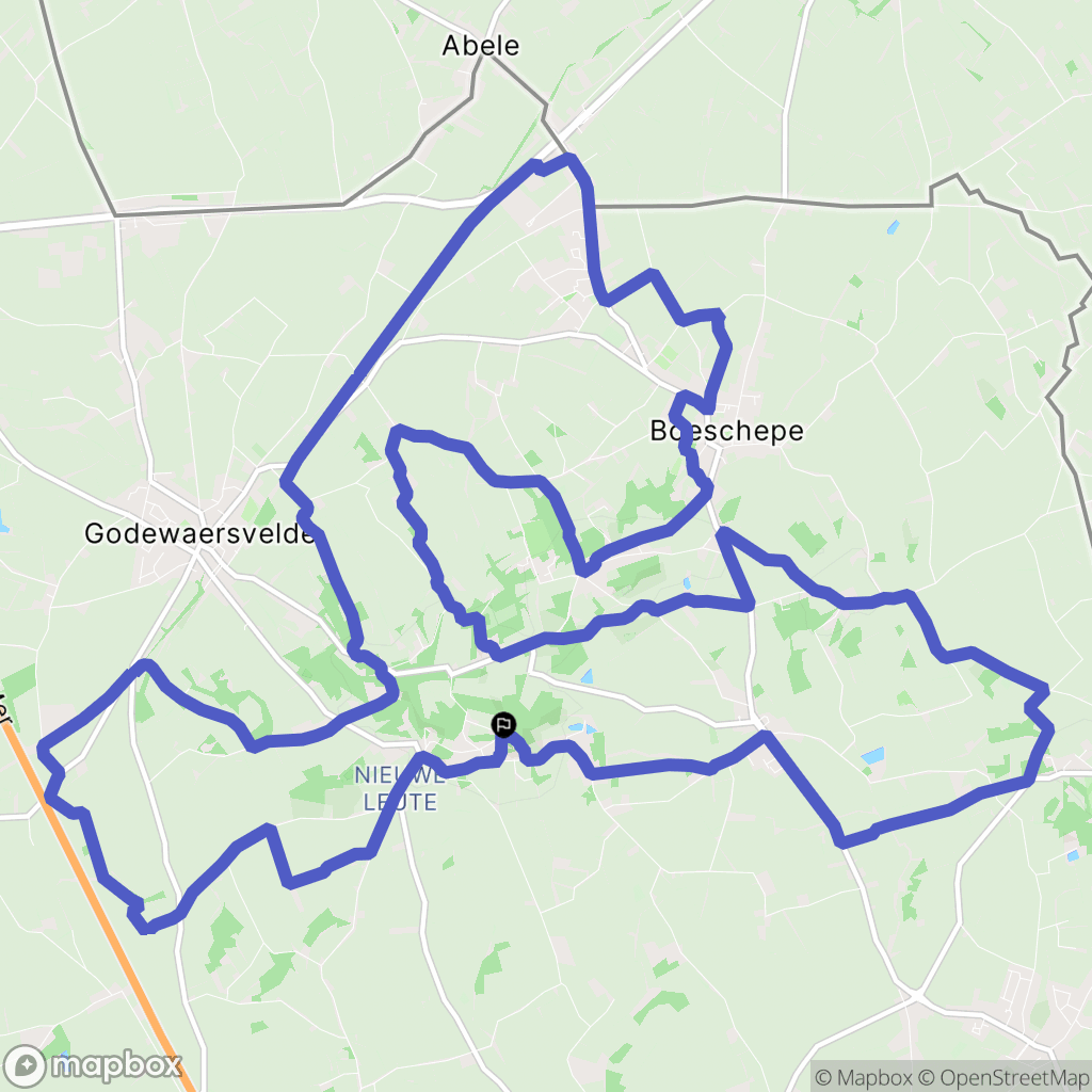 Berthen : carte du parcours de randonnée - France