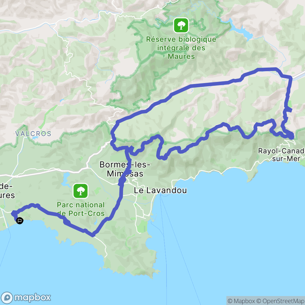 La Londe-les-Maures : carte du parcours de randonnée - France