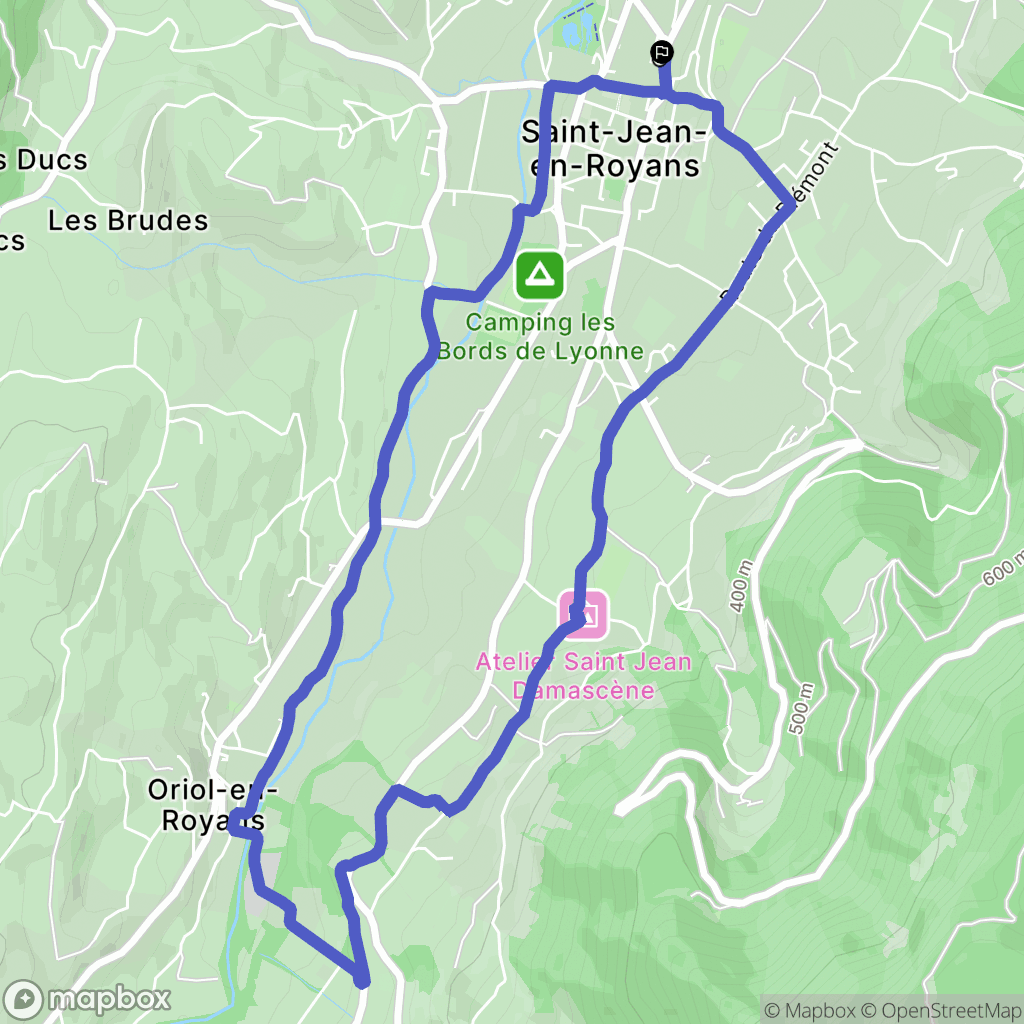 Saint-Jean-en-Royans : carte du parcours de randonnée - France