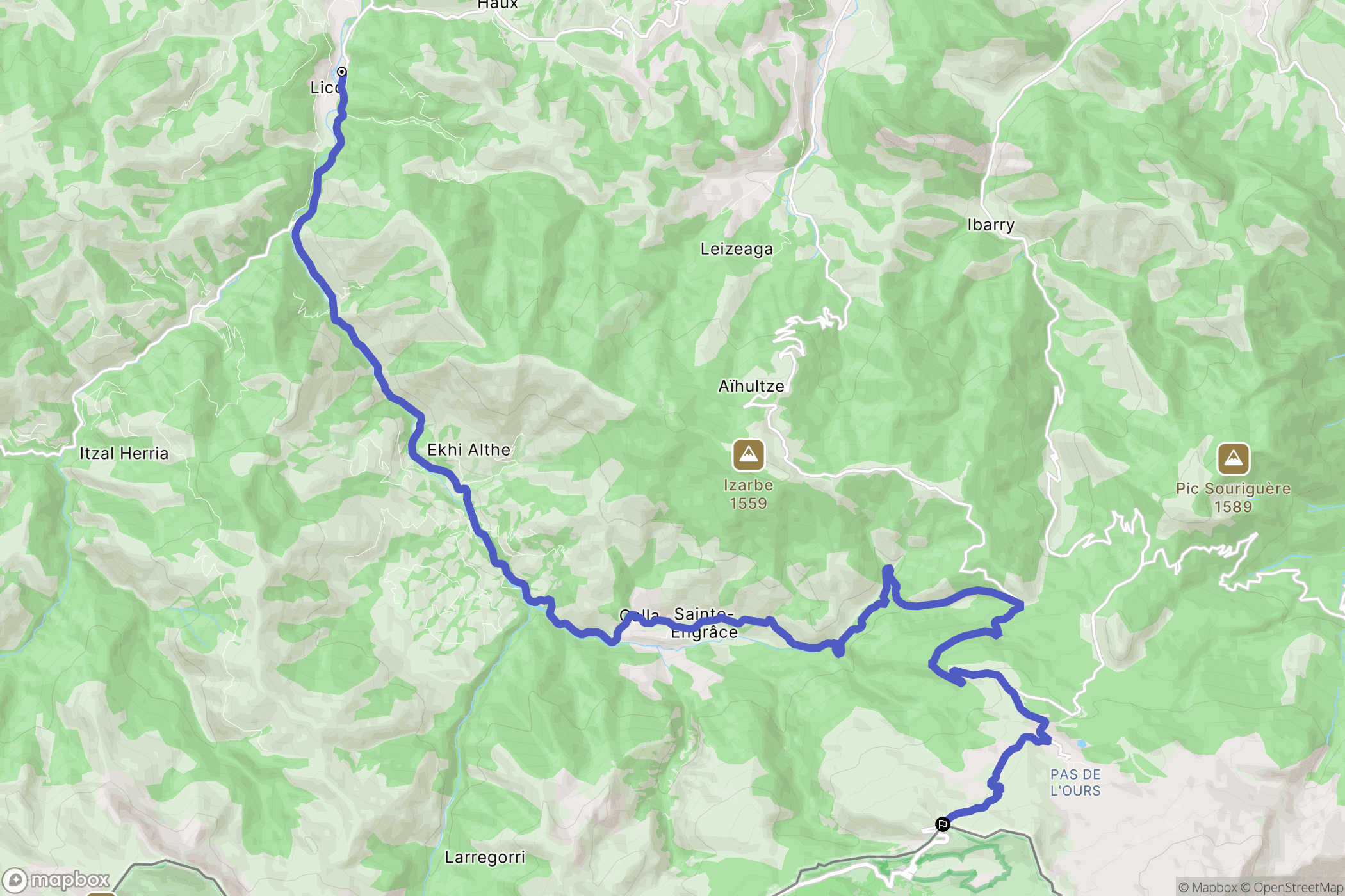 Licq-Athérey: routekaart voor buitenactiviteiten - France