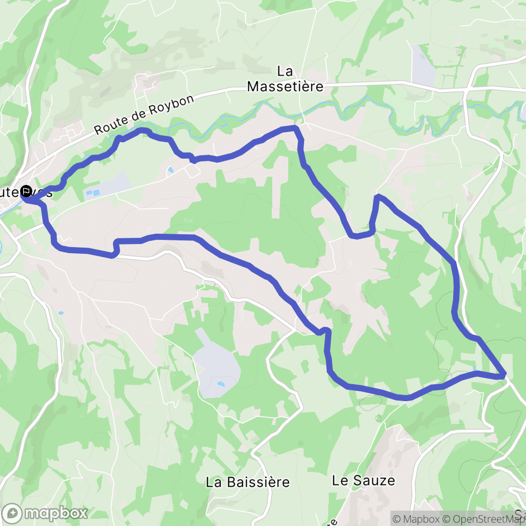 Hauterives : carte du parcours de randonnée - France