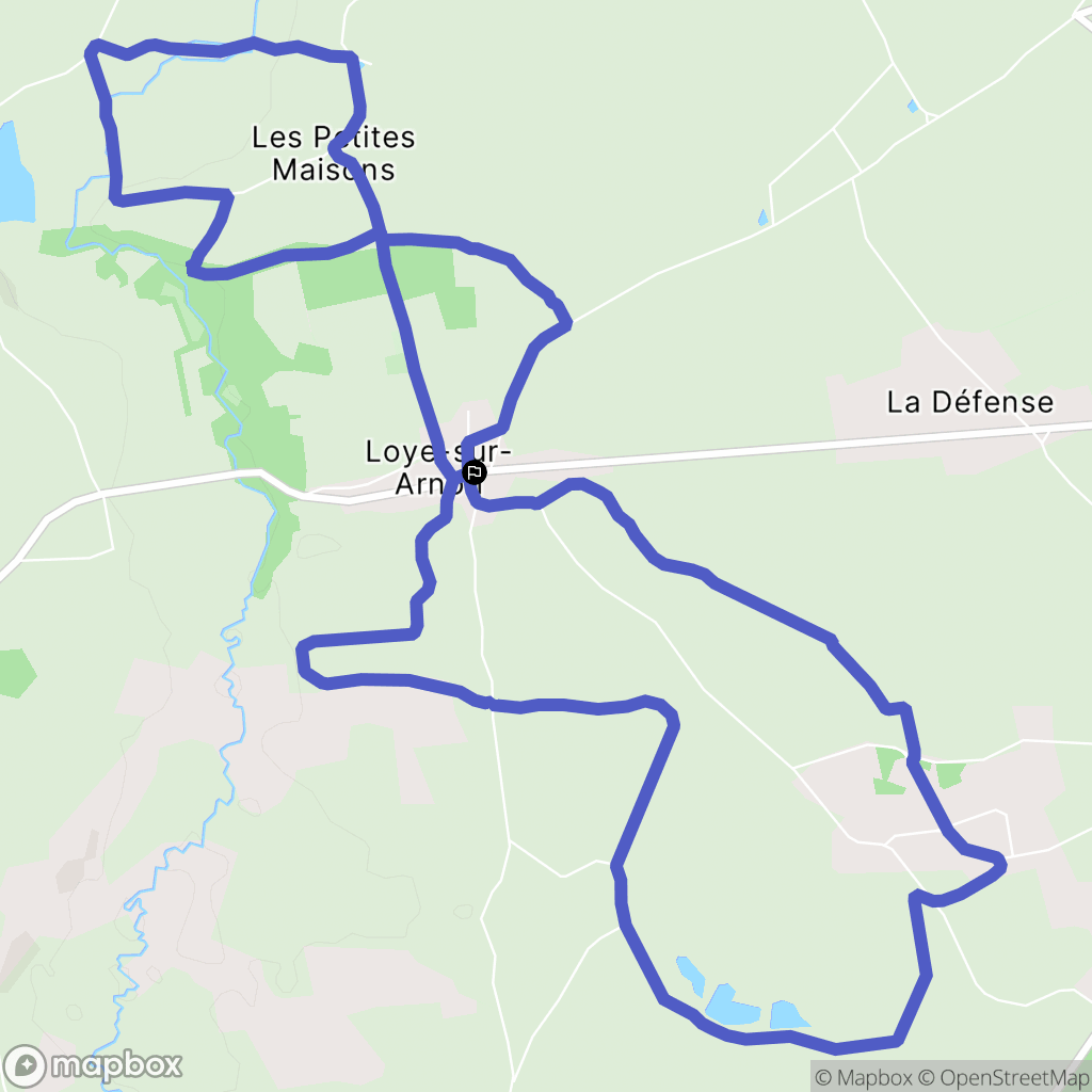 Loye-sur-Arnon : carte du parcours de randonnée - France