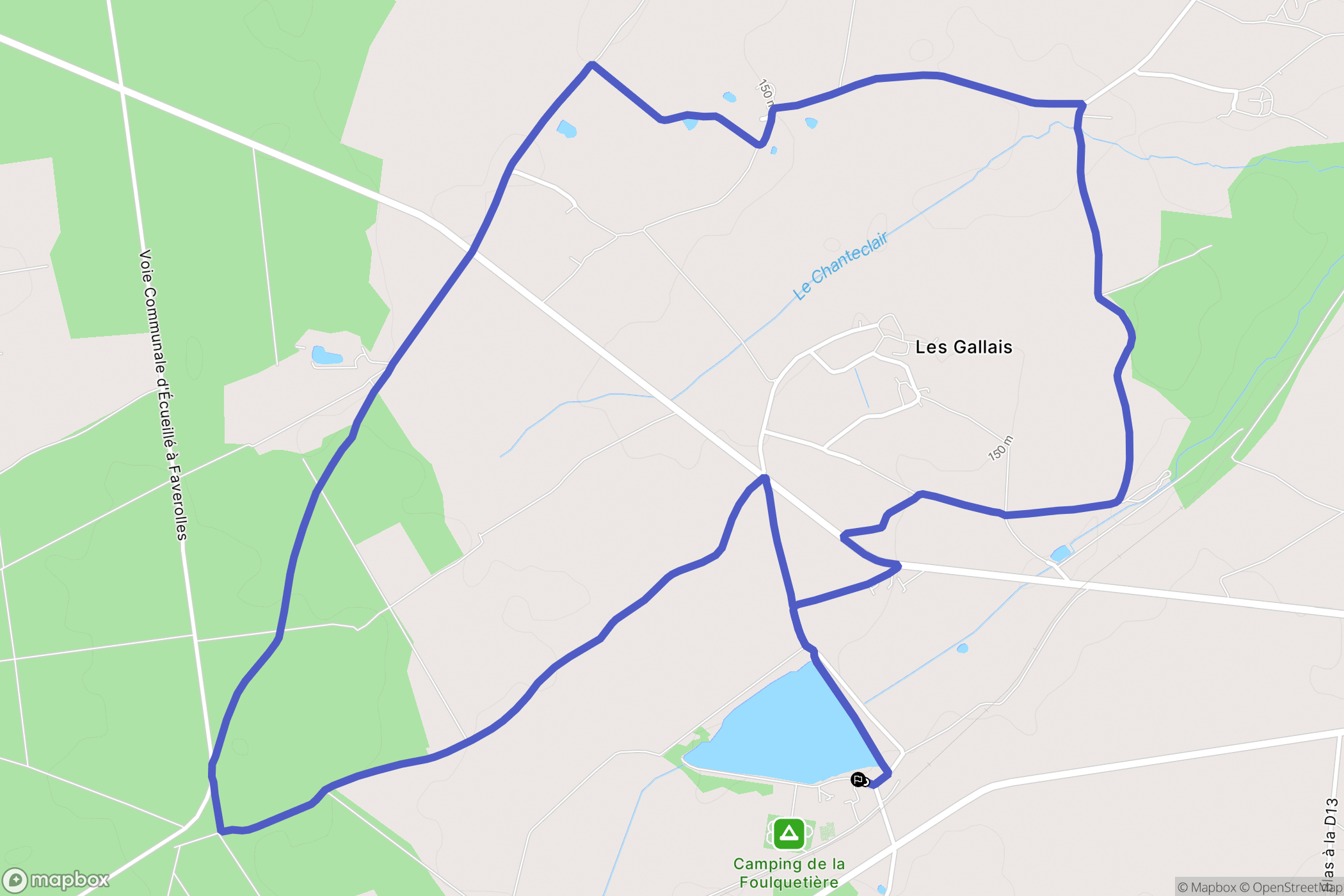 Luçay-le-Mâle : carte du parcours de randonnée - France