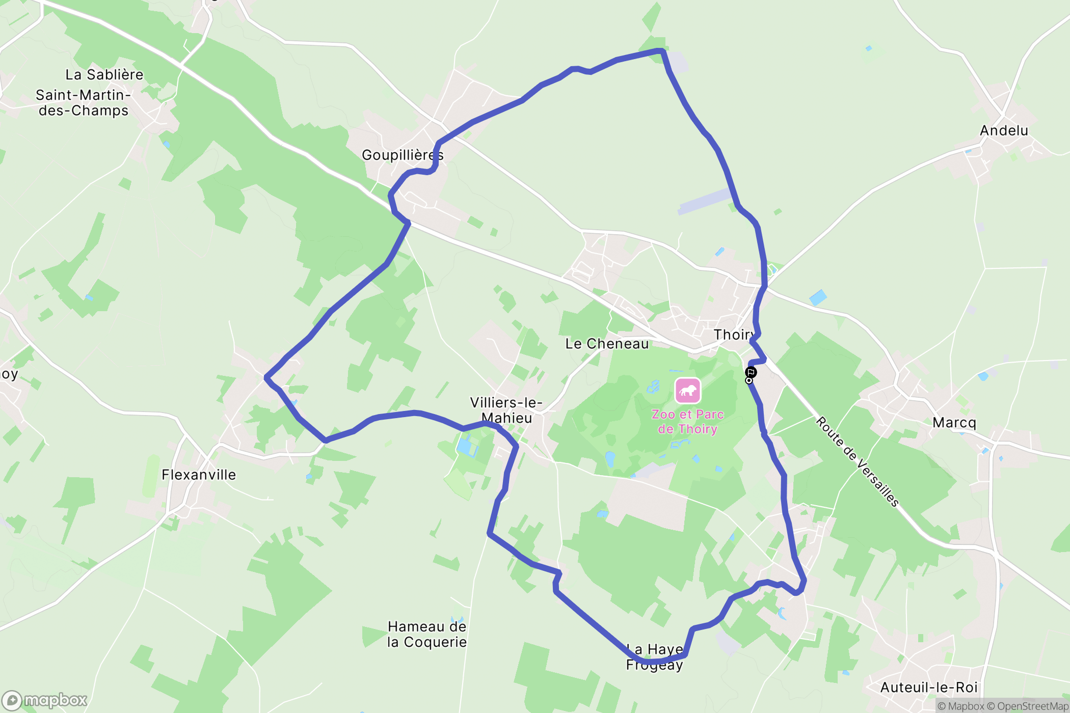 Thoiry : carte du parcours de randonnée - France