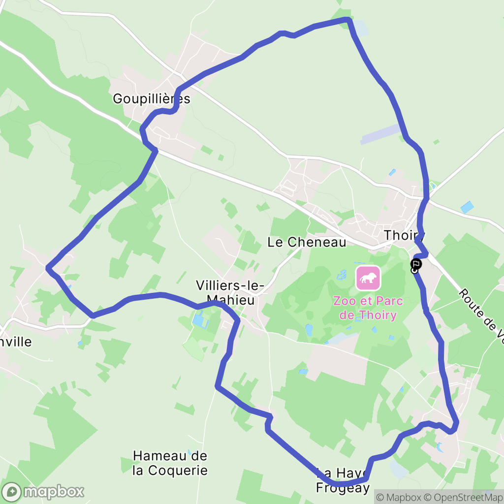 Thoiry : carte du parcours de randonnée - France
