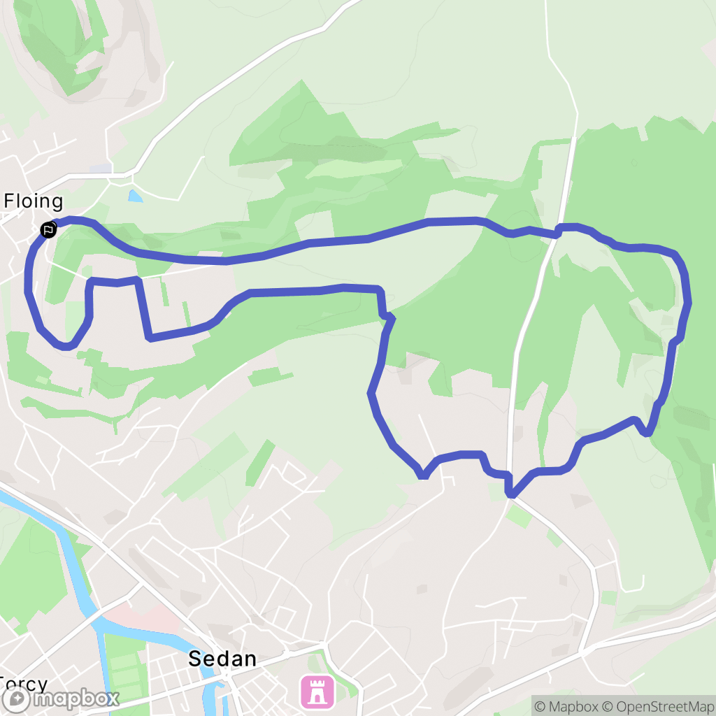 Floing : carte du parcours de randonnée - France