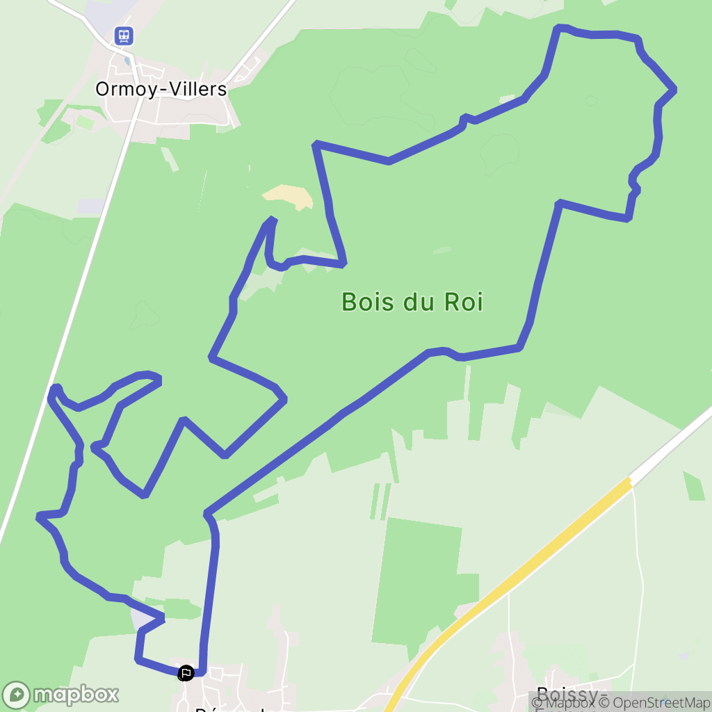 Péroy-les-Gombries : carte du parcours de randonnée - France