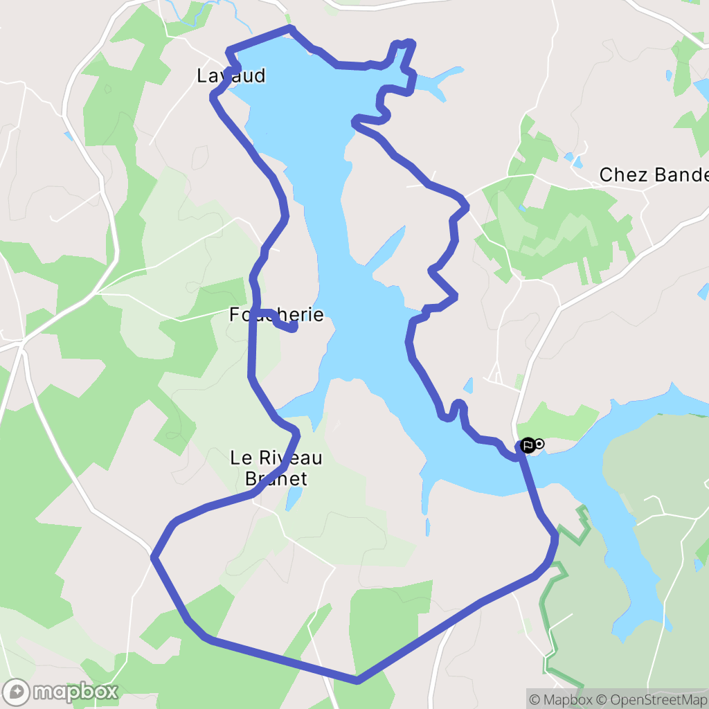 Pressignac : carte du parcours de randonnée - France