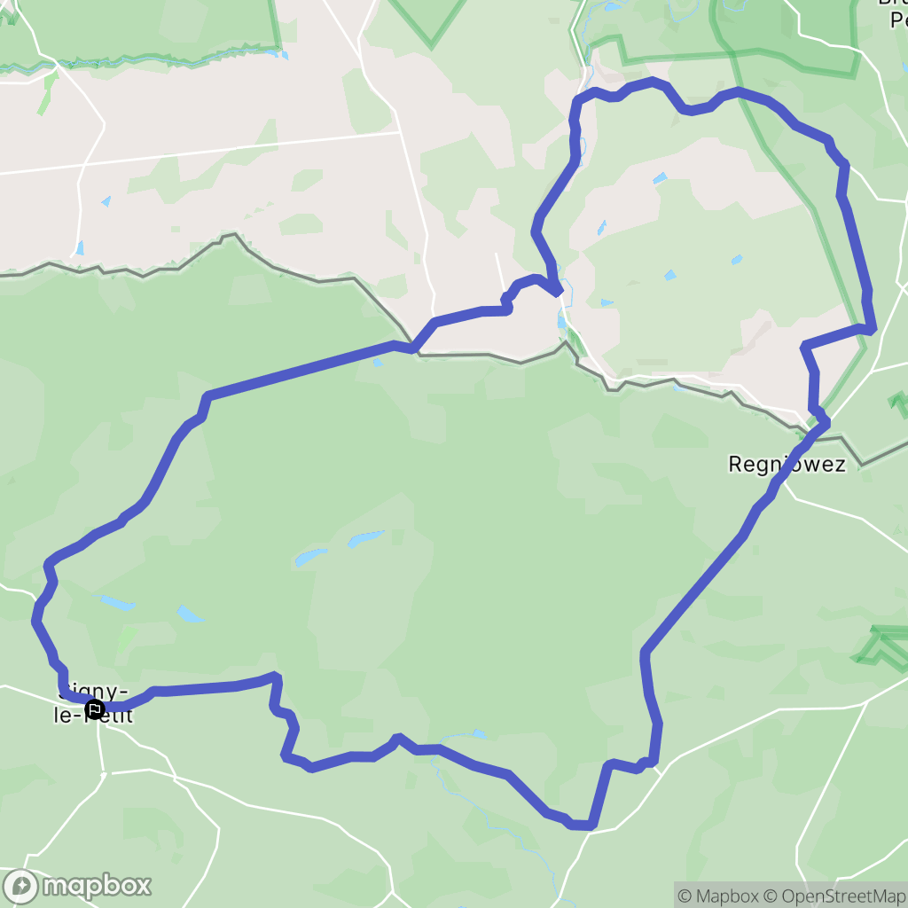 Signy-le-Petit : carte du parcours de randonnée - France