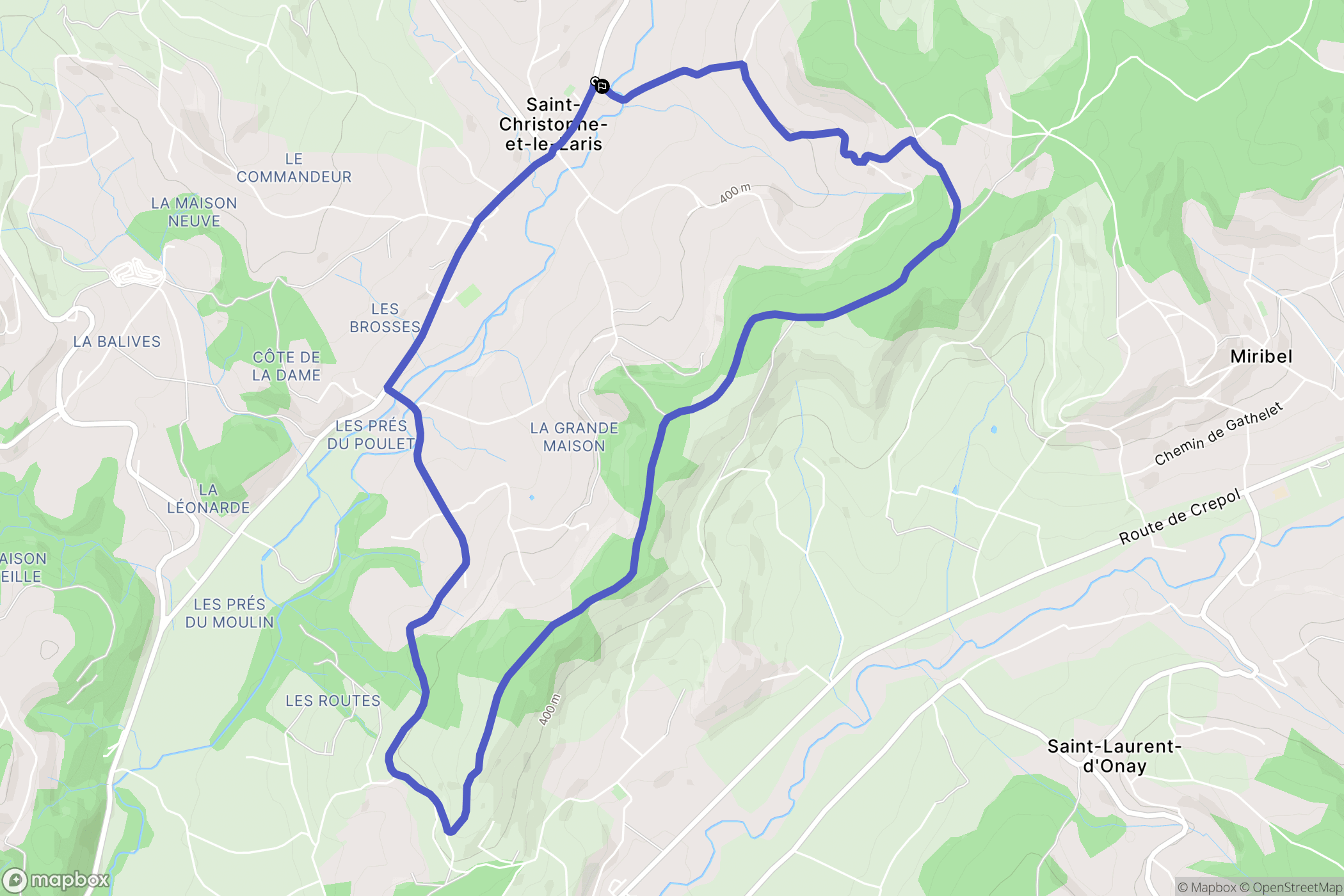 Saint-Christophe-et-le-Laris: routekaart voor buitenactiviteiten - France
