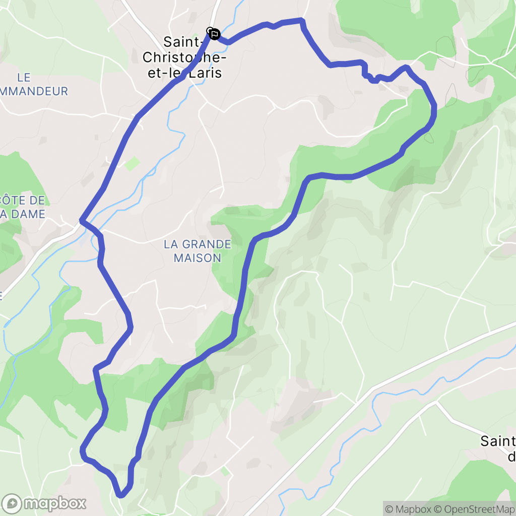 Saint-Christophe-et-le-Laris: routekaart voor buitenactiviteiten - France