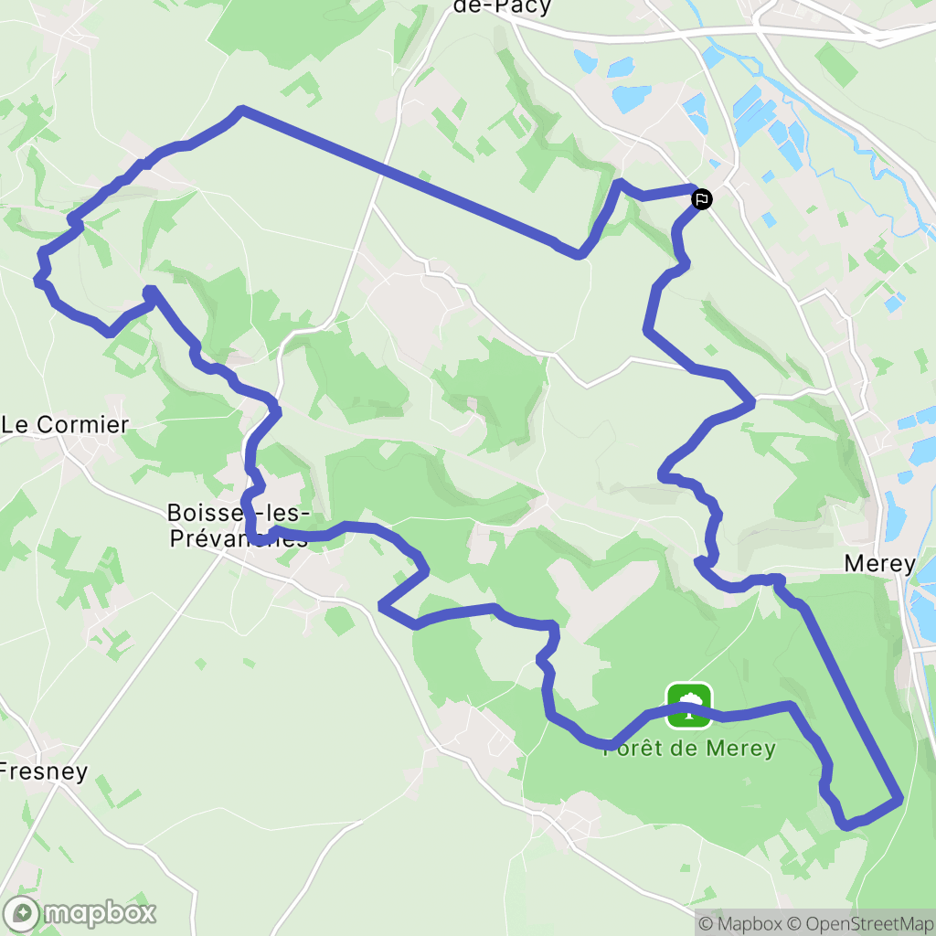 Fains : carte du parcours de randonnée - France