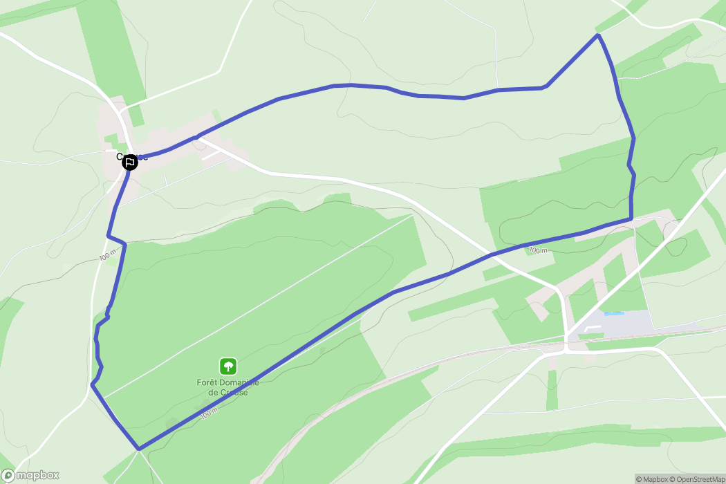 Creuse : carte du parcours de randonnée - France